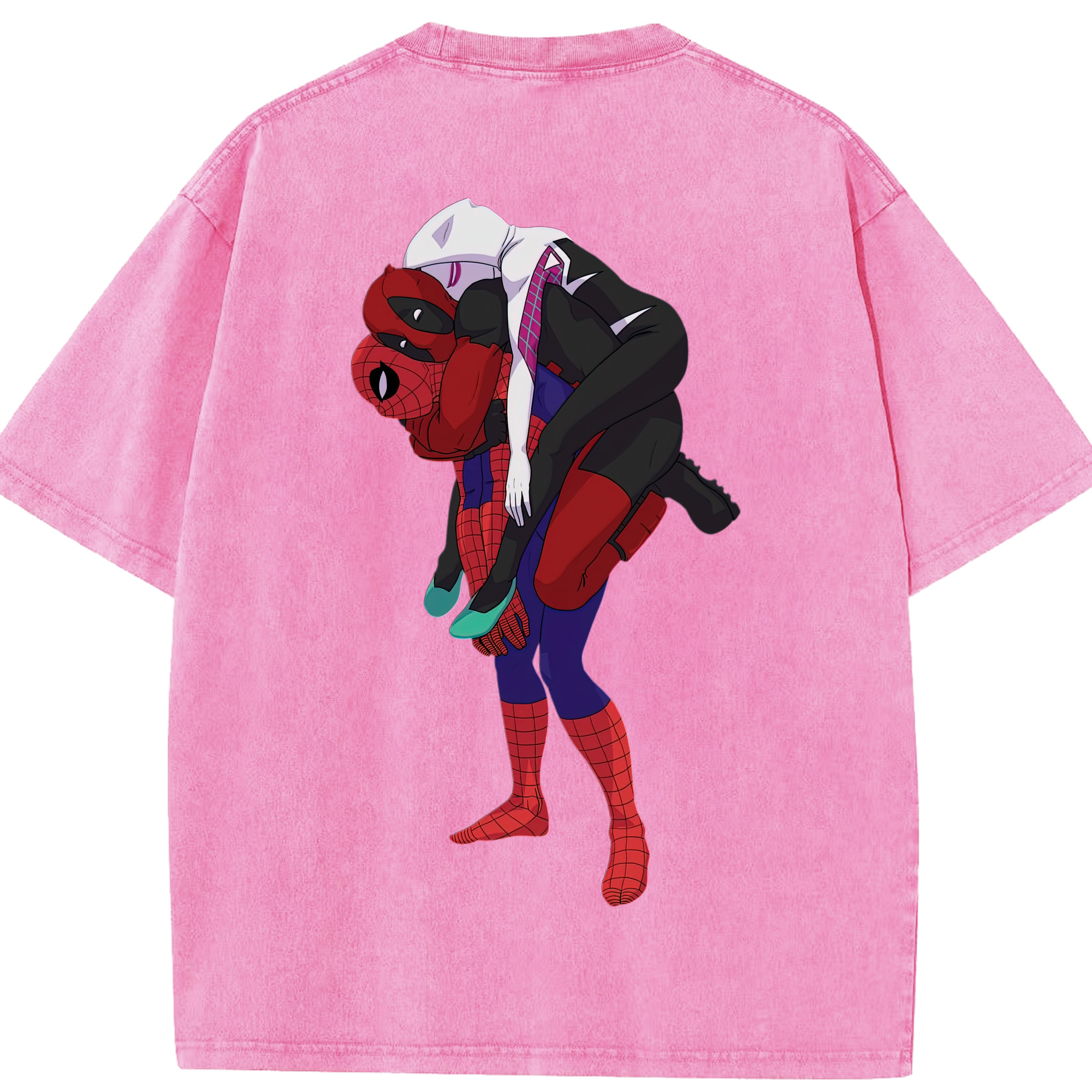 （画像用） Deadpool デッドプール 綿100% ヴィンテージ風 半袖Tシャツ（背面プリント）